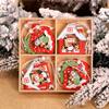 Santa Snowflake Christmas Ornament Pendants Xmas Wooden Christmas Day Decoration Christmas Tree Festival Decor