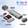Multifunctional 6 In 1 Card Reader USB 3.0 To Type C Micro OTG Adapter Support TF SD Card USB Flash Drive for Laptop Android Phones and Tablets