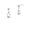 K10 White Gold Earrings 111616153209 for Women [4℃] (WG)