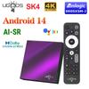 UGOOS SK4 Amlogic S905X5M-J Smart TV BOX Android 14 LPDDR4 4G64G Support Dolby Vison Dolby Audio WiFi6 BT5.4 With BT Voice Remote