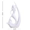 Ceramic Home Decor Creative Mermaid Shape Figurine (Pack of 1,White)