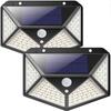 Outdoor Solar Light 100 LED - 270° Motion Sensor Lighting - Waterproof IP65 - Black