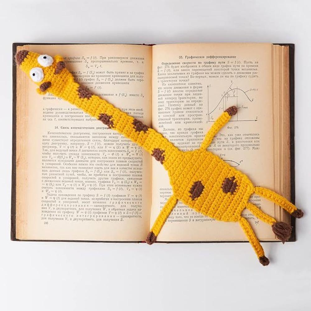 DIY Book Clip 3D Crochet Knitting Bookmark Index Divider Book Support