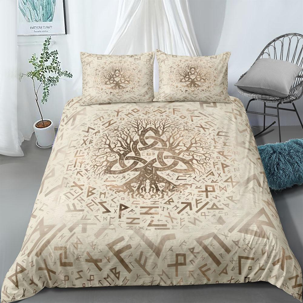 Yggdrasil Tree of Life Duvet Cover Set King Queen Double Twin Single Bed Linen Set