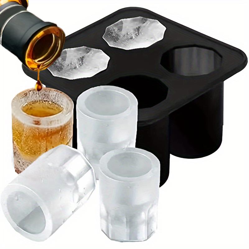 Silicone Ice Cube Mold With 4 Compartments Reusable Ice Cubes For Drinks Each Capable Of Holding 1oz Multifunction Ice Cup Mold