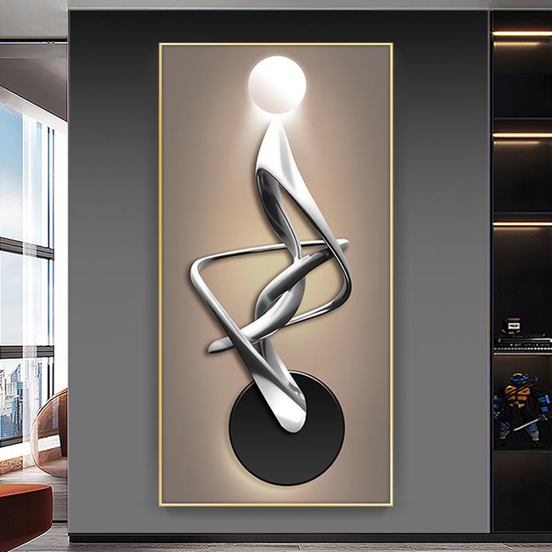 Modern Luxury Statue Canvas Posters and Prints 3D Sculpture Decorative Painting for Porch Interior Room Wall Decoration Wall Art