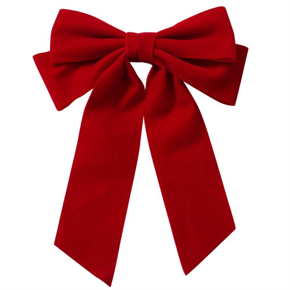Velvet Bowknot Hair Clips Wine Red Bang Clip Sweet Large Bow Hairpin Girls