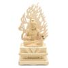 Special Buddhist Statue Acala Seated Statue Inches Height 31 Width 16 Depth Carved Cypress Wood Flame Halo Square Rock Base 1104 Kurita's [Myo-o] 3.5