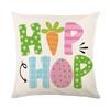 Cartoon Black and White Plaid Rabbit Print Pillow Cover Western Easter Home Living Room Cushion Cover Pillow