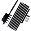 VidaXL Soil Auger with Handle 200 Mm and 9 M Extension Tube Steel