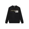 Letter Print Crew Neck Long Sleeve Pullover Sweatshirt Men Sweatshirt Black F11M138254F-BK