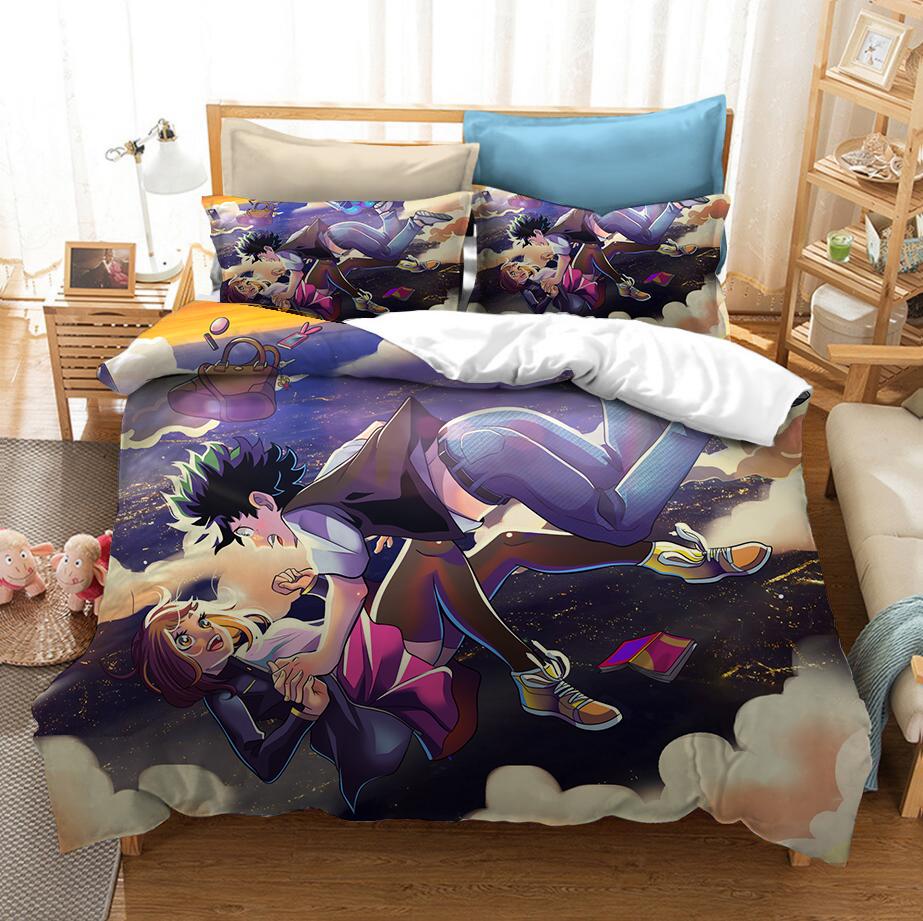 3D Printed Bedding Set Japan Anime My Hero Academia Duvet Covers With Pillowcases Bedclothes Bed Linen Home Textile Bedding Set