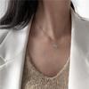 Simple Heart Chain Choker Necklace Women Silver Color Necklace Jewelry Gift