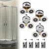 4 Pcs Shower Screen Door Rollers Zinc Alloy Runners Wheels Twin Top Replacement Shower Wheel Runner Pulleys For 12-14Mm Glass