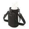 TRIWONDER Water Bottle Holder, 500ml1 Liter Capacity, Insulated Water Bottle Case with Shoulder Strap, Smartphone Storage, and Holder (Black)
