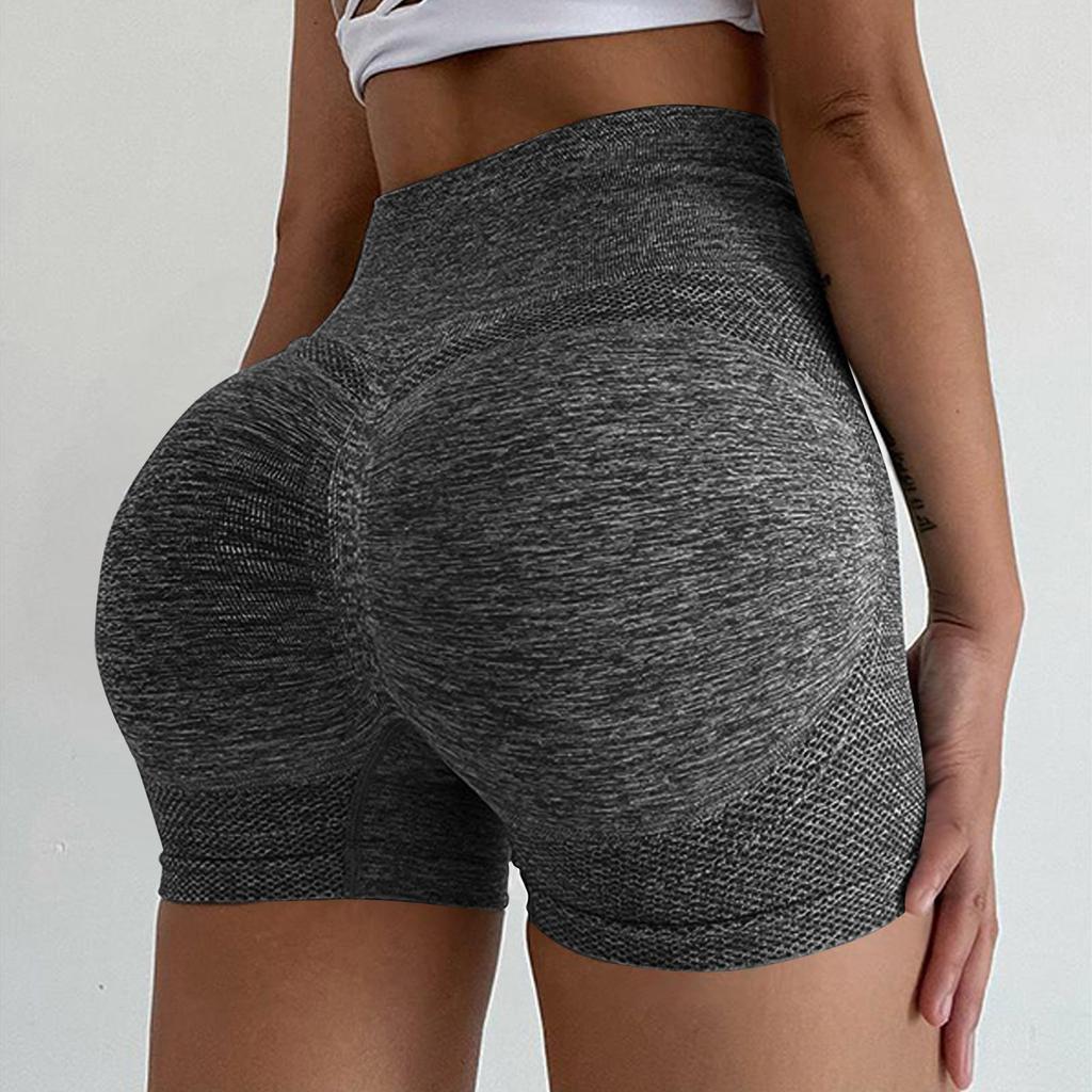 Women's Seamless Tight Fitting High Waisted Casual Shorts, Sports Yoga Shorts, Fitness Pants