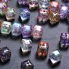 Crafts Beads for Jewelry Making Loose Earrings Bracelet Pendants 8mm DIY Part Resin Czech Crystal Cube Square Faceted 20pcs/bag UV Plated