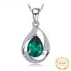 Новое 3-каратное зеленое имитация нано-изумрудного колье из стерлингового серебра 925 пробы для женщин, колье с драгоценными камнями груши без цепочки
