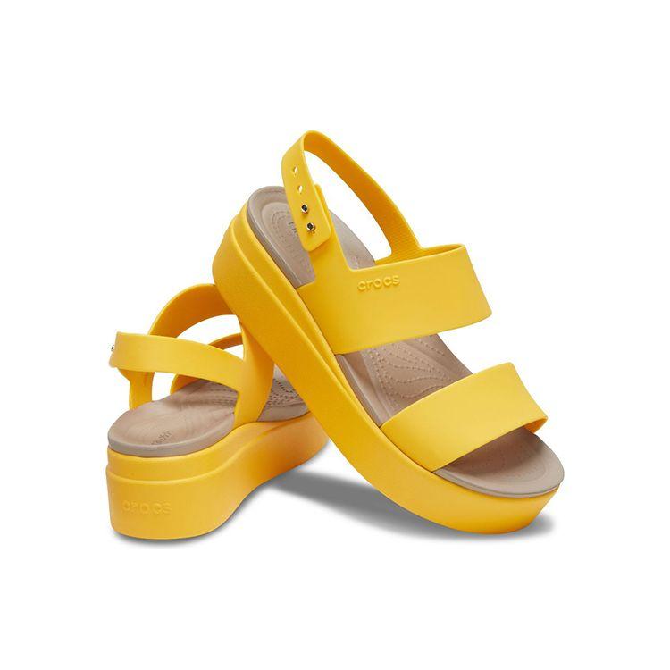 Crocs Brooklyn Platform Sandals Women Sandals Yellow 206453-70U