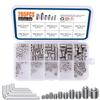 200Pcs Concave End Set Screw Set 304 Stainless Steel DIN916 Concave End Machine Rice Screw