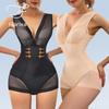 Sexy Mesh Shapewear Women Bodysuit Push Up Bra Redress Tank Top Waist Trainer Tummy Tuck BodyShaper Transparent Lingerie