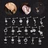 1Pc Hot Selling Cubic Zirconia Ear Studs Euramerican Stainless Steel Cartilage Earring Helix Piercing Jewelry