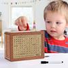 Wooden Money Box with Counter Money Piggy Bank Cash Coin Saving Box
