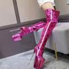19CM High Heel Sexy Women Boots High Heels Pole Dance Stripper Gothic Shoes Platform Zipper Shoes Strappy Shoes