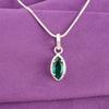 Green Emerald Stone 925 Sterling Silver Birthday Gift Wedding Pendant Jewelry PP-59-9