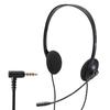 Elecom Headset Wired Connection 4 Pole for Children with Rotating Microphone Arm Lightweight Stereo Black 3.5mm HS-KD03TBK