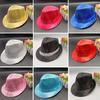 Shining Short Brim Hemming Jazz Hat Adult Kids Sequins Decorated Stage Show Hat Party Supplies