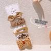 New Cute Coffee Cartoon Bow Princess Hairpins Set Women Girls Kids Hair Clips Barrettes Accessories Hairclip Headwear Headdress