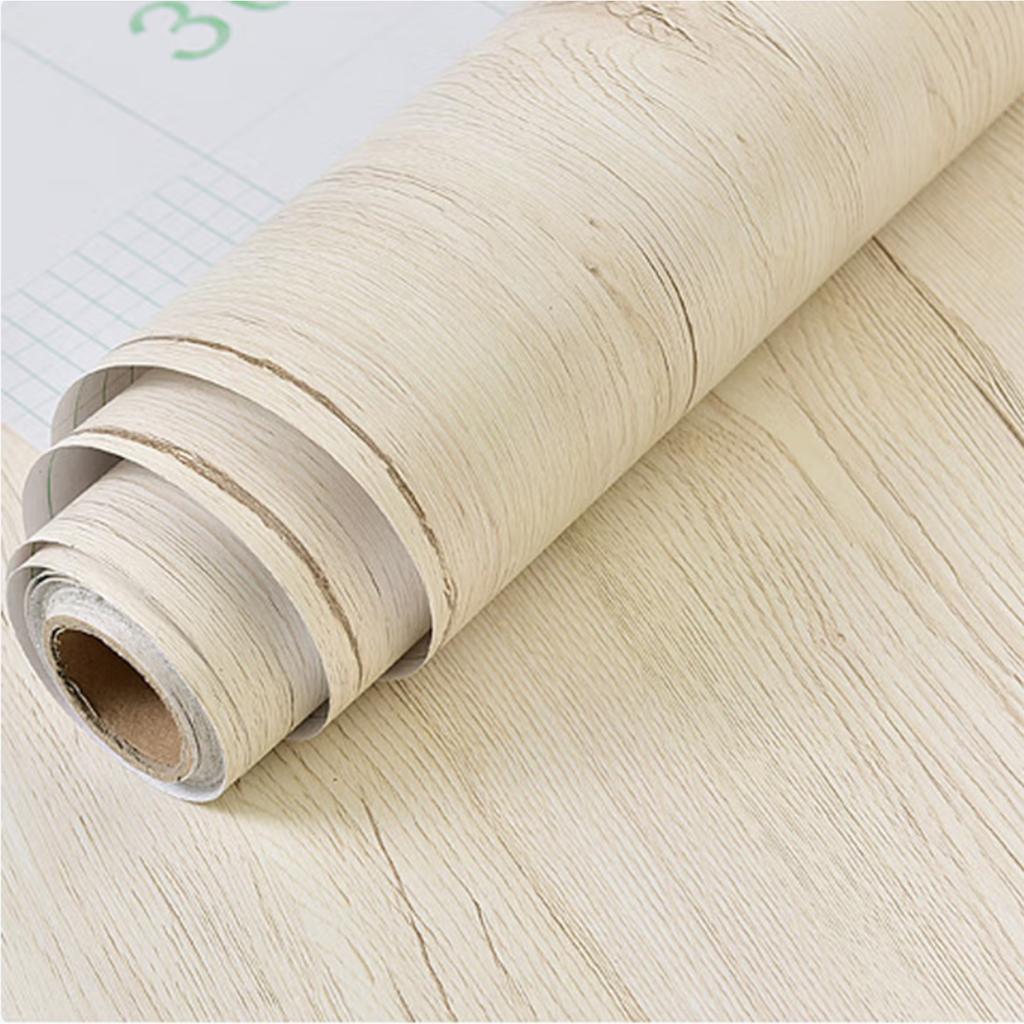 PVC Waterproof Self Adhesive Wallpaper Wall In Rolls Furniture Cabinets Vinyl Decorative Film Wood Grain Stickers For Home Decor