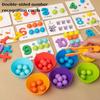 Wooden Montessori Clip Beads Toy Children Clip Ball Puzzle Toys  Fine Motor Training Color Sorting Matching Math Educational Toy