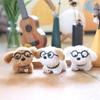 Cute Cute Glasses Puppy Pendant Plush Toy Doll Cartoon Bag Hanging Keychain Doll Doll
