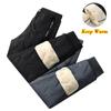 Winter Men Women Warm Drawstring Trousers Solid Color Thermal Sweatpants Casual Windproof Waterproof Plush Long Pants