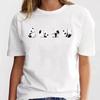 Panda Lovely Print Women T-shirt Cute Cartoon Graphic Print Short Sleeve T Shirt Female Fashion Casual Unisex Clothes Top