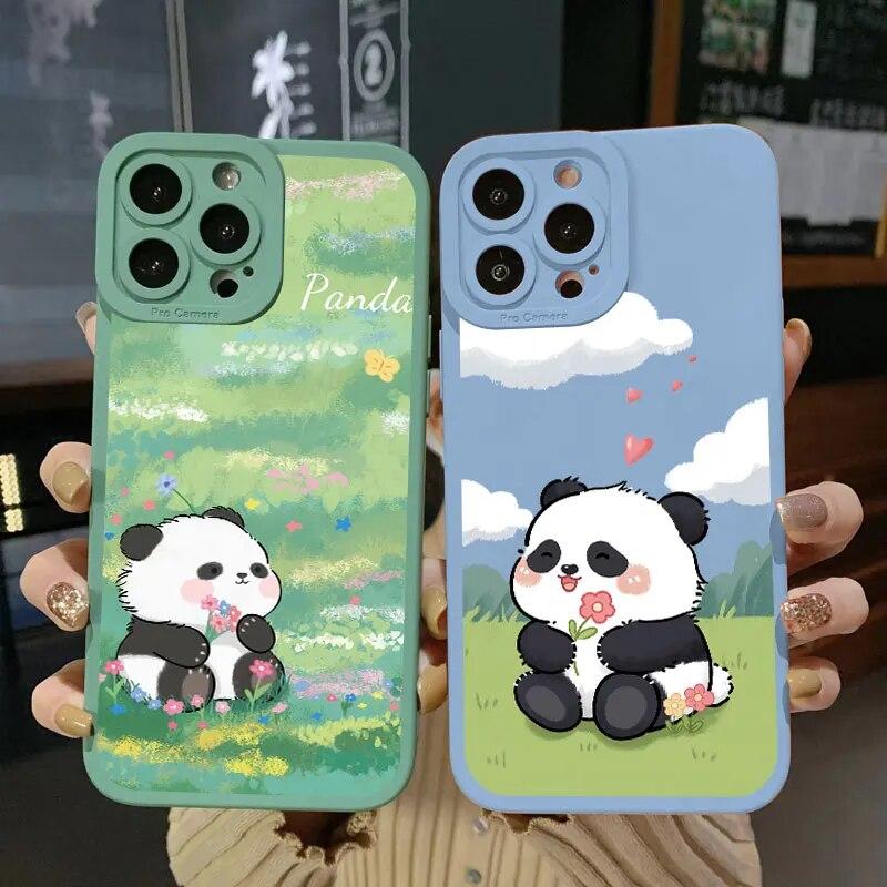 Animation Lovely Phone For Iphone XR Max 11 Plus 6 13 Mini 7 14 X 8 12 XS Pro 6s Straight Silicon Soft TPU Silicone Case Cover