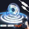 USB Smart Wifi COB LED Strip Light 5V Dimmable LED Tape Light Smart APP Control LED Cabinet Light for Room Kitchen TV Decor