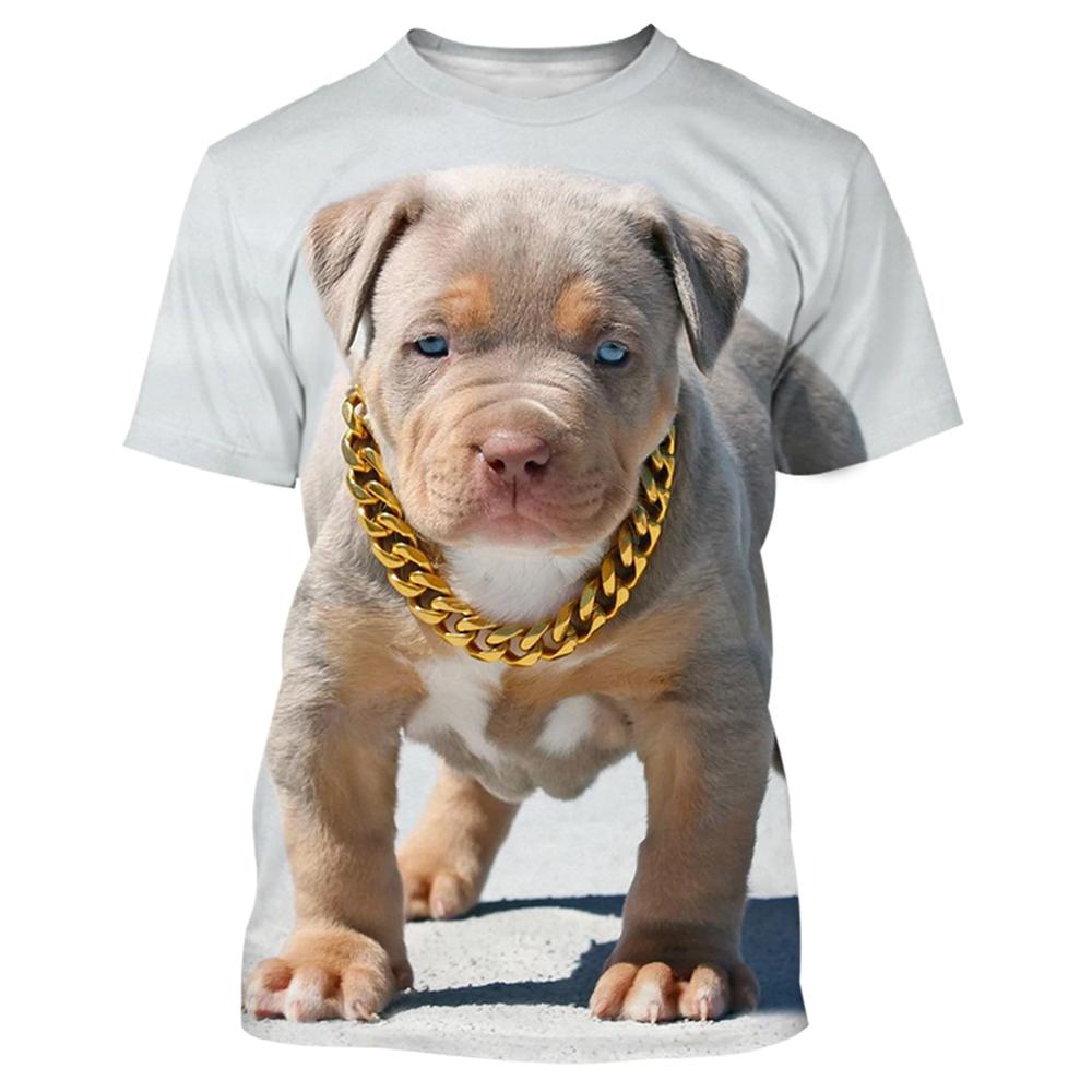 Summer Fashion Casual Funny Animal Dog Graphic T Shirts Men Hip Hop Personality Trend Printed Tees O-neck Short Sleeve