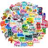 50 Pieces of Cheering English Stickers Encourage Text Stickers Learning Rewards DIY Suitcase Notebook Stickers New Products