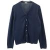 Made In Italy Long Sleeve V-neck Cotton Knit Cardigan 48 Navy Men's Used