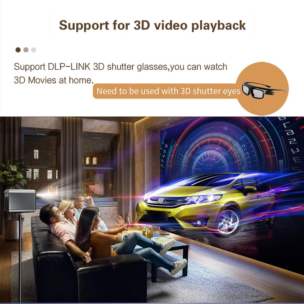 Vivicine X5 Full HD 1080P DLP Projector 2200 ANSI Lumens Android TV 11.0 3D 4K Supported Smart Home Theater Projector