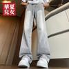 American Washed Denim Jeans Men'S Autumn New Loose Straight Leg Mop Pants High Street Wide Leg Casual Denim Pants