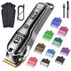 Hair Clipper Mens Beard Trimmer Professional Cordless Rechargeable Hair Cutter Kit Barber Shop Strong Power