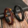 19cm Men Hand-Woven Leather Bracelet Punk Multi Layer Bracelets Bangle for Male Charm Jewelry Accessories