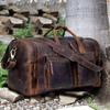 Handmade Leather Duffel Bag, Travel Luggage Duffel Gym Bag Weekender Overnight Bag for Men Leather Sports Duffle Gift Bag for Men