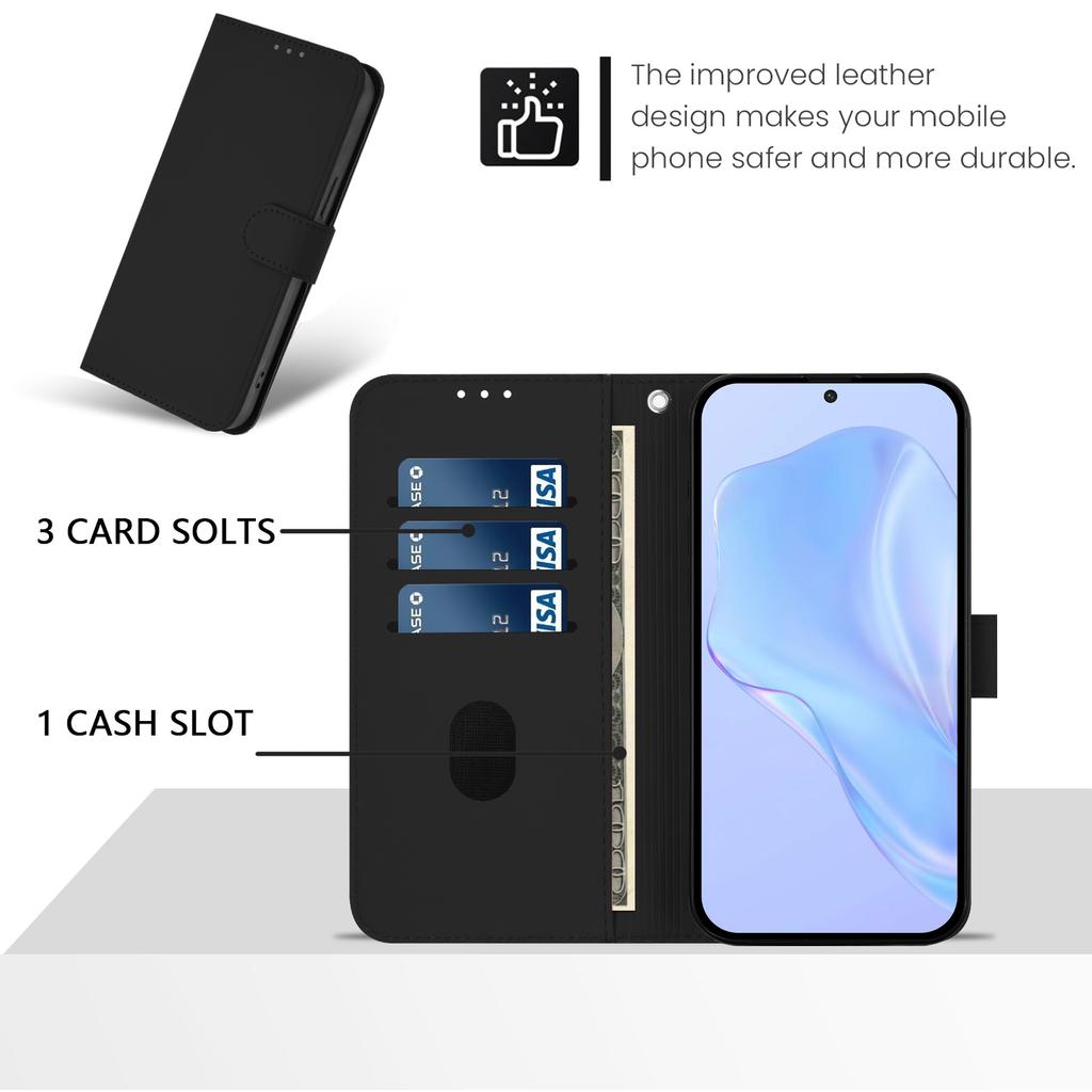 For Xiaomi Poco F7 Pro 5G/Xiaomi Redmi K80 5G/Xiaomi Redmi K80 Pro 5G/Xiaomi Poco F7 Ultra 5G Case Solid Color Wallet Leather Phone Cover with Strap
