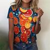 Fresh Fruit Pattern T-Shirt For Women Cherry Lemon 3D Printed Tees Summer Harajuku Street O-Neck Tops Short Sleeve T Shirts