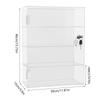 Acrylic Display Case Countertop Clear Box Dustproof Shelves Showcase with Lock Multi-tier Storage for Displaying Collectibles